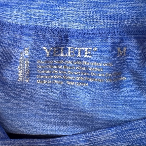 Yelete Blue Ombre Workout Leggings High Rise Size Medium - Picture 7 of 9